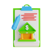 3d illustration low poly document bancaire png