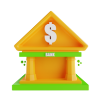 3D illustration low poly banking png