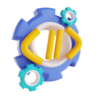 código de engranaje de ilustración 3d png