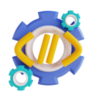 3D-illustration kugghjulskod png