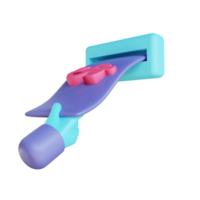 3D illustratie hand en geldautomaat png