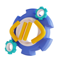 3D-illustration kugghjulskod png