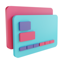 3D illustration credit card png