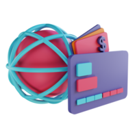 3d illustration internetbetalning png