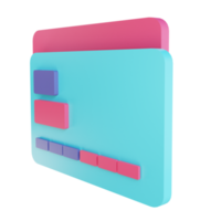 3D illustration credit card png