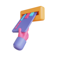 3D-illustration atm-kort png