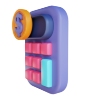 calculadora de ilustração 3D png