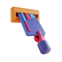 3D-illustration atm-kort png