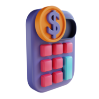 calculadora de ilustração 3D png