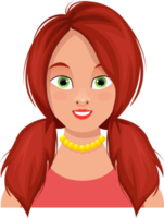 Woman face clipart design illustration png