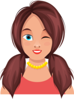 vrouw gezicht expressie clipart ontwerp illustratie png