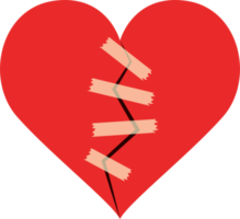 ilustração de design de clipart de coração partido png