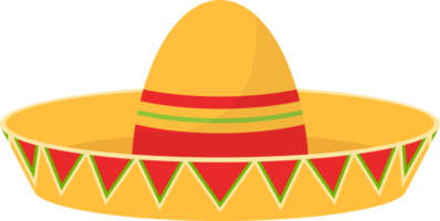 Ilustración de diseño de imágenes prediseñadas de sombrero mexicano