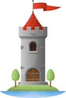 ilustração de design de clipart de castelo medieval png
