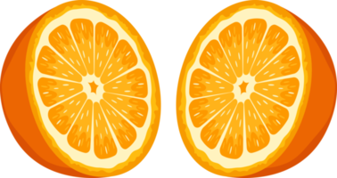 ilustração de design de clipart de fruta laranja deliciosa png