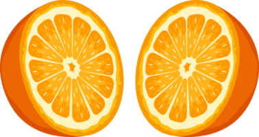 Delicious orange fruit clipart design illustration png