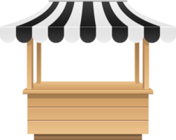 Empty market stall clipart design illustration png