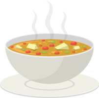 Hot vegetable soup clipart design illustration png