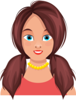 ilustração de design de clipart de rosto de mulher png