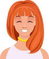 Woman face expression clipart design illustration png