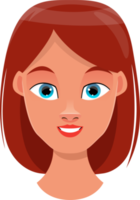 illustrazione di progettazione di clipart di espressione del viso di donna png