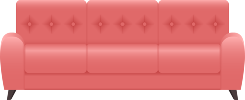 Modern sofa clipart design illustration png