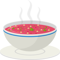illustrazione di progettazione di clipart di zuppa di verdure calda png