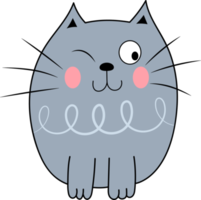 Kitty cat clipart design illustration png