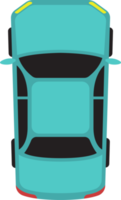 Car top view clipart design illustration png