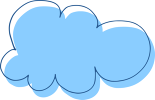 illustration de conception clipart nuages dessinés à la main png