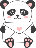 Panda bear clipart design illustration png