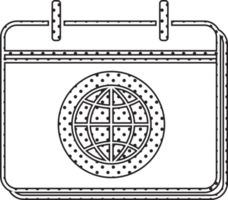 disegno di simbolo del segno dell'icona del calendario png