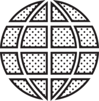 design de símbolo de sinal de ícone de globo png