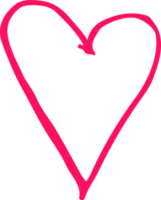 Heart hand draw icon sign design png
