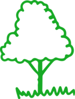 disegno di simbolo del segno dell'icona dell'albero disegnato a mano png