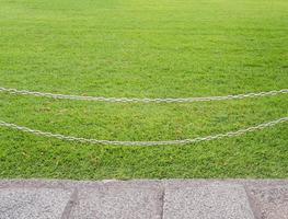 Metal chain of the safety barrier. photo