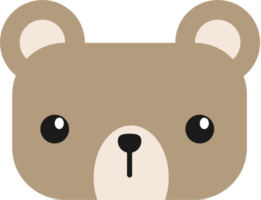 Élément de dessin animé tête d'ours png