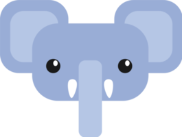 elemento de desenho animado de cabeça de elefante png