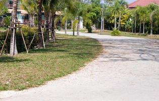 Curve concrete pathway. photo