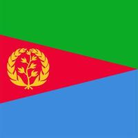 Eritrea flag, official colors. Vector illustration.