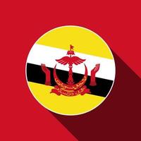 Country Brunei. Brunei flag. Vector illustration.