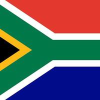 South Africa flag, official colors. Vector illustration.
