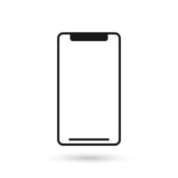 Mobile phone flat design icon. vector