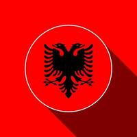 Country Albania. Albania flag. Vector illustration.