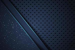 Abstract blue line overlap on circle glitters dots background vector
