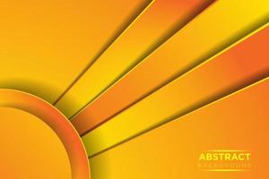 Abstract 3D circle papercut layer orange background vector