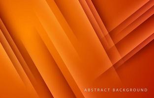 Modern abstract gradient orange background concept with papercut geometric shapes vector