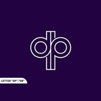 initial letter DP,qp, linear infinity technology logo design vector template for corporate identity Vector