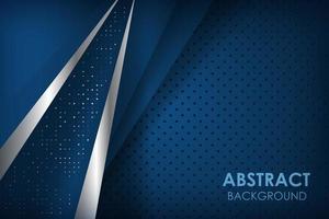 Abstract luxury 3d overlap background with blue paper layers. vector