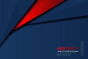 abstract 3d dark blue background with a combination of luminous red overlap vector